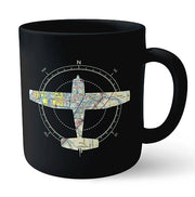Custom Personalized Sectional Map Mug For Aviation Enthusiasts!