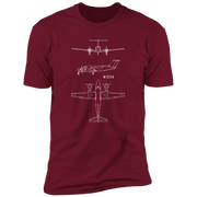 Beechcraft King Air B200 Personalized Blueprint Drawing Shirt