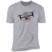 V-22 Osprey Vintage Distressed USA Flag Shirt