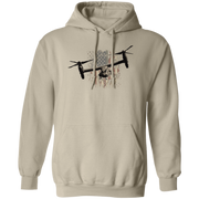 Awesome V-22 Osprey Distressed Flag Hoodie