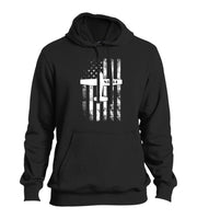 Personalized Aviation Hoodie Distressed Flag Design