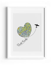 Personalized Aviation Heart Print