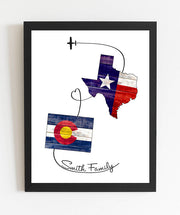 State Flag Aviation Travel Print