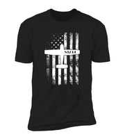 Personalized Aviation T-shirt Distressed Flag Design