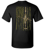 T-shirt - Awesome AH-64 Multicam Flag Shirt!