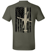 T-shirt - Awesome AH-64 US Flag Shirt