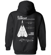 T-shirt - Awesome F-14 Tomcat Label Hoodie