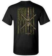T-shirt - Awesome UH-60 Black Hawk Multicam Flag Shirt!