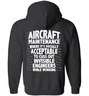 T-shirt - Funny Aircraft Maintenance Zip Up Hoodie!