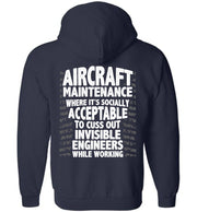 T-shirt - Funny Aircraft Maintenance Zip Up Hoodie!