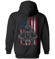 Awesome Patriotic F-22 Flag Unisex Hoodie
