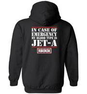 T-shirt - In Case Of Emergency, Blood Type Is Jet A Hoodie